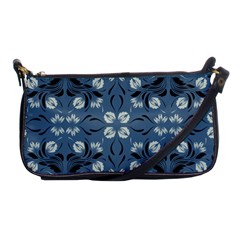 Folk Flowers Print Floral Pattern Ethnic Art Shoulder Clutch Bag by Eskimos