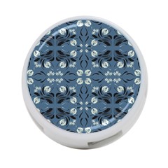 Folk Flowers Print Floral Pattern Ethnic Art 4-port Usb Hub (one Side) by Eskimos