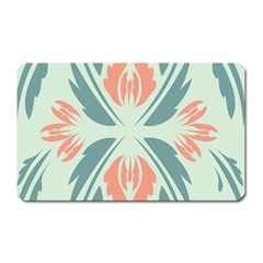 Folk Flowers Print Floral Pattern Ethnic Art Magnet (rectangular) by Eskimos