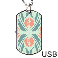 Folk Flowers Print Floral Pattern Ethnic Art Dog Tag Usb Flash (one Side) by Eskimos