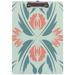 Folk Flowers Print Floral Pattern Ethnic Art A4 Clipboard by Eskimos