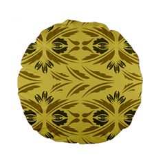 Folk Flowers Print Floral Pattern Ethnic Art Standard 15  Premium Round Cushions by Eskimos