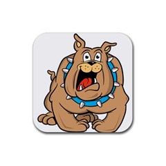 Bulldog-cartoon-illustration-11650862 Rubber Coaster (Square)