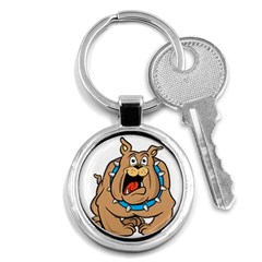 Bulldog-cartoon-illustration-11650862 Key Chain (Round)