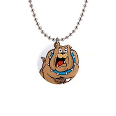 Bulldog-cartoon-illustration-11650862 1  Button Necklace