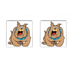 Bulldog-cartoon-illustration-11650862 Cufflinks (Square)