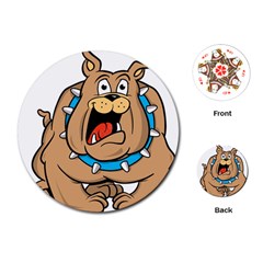 Bulldog-cartoon-illustration-11650862 Playing Cards Single Design (Round)