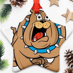 Bulldog-cartoon-illustration-11650862 Star Ornament (Two Sides)