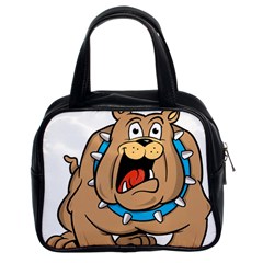 Bulldog-cartoon-illustration-11650862 Classic Handbag (Two Sides)