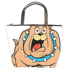 Bulldog-cartoon-illustration-11650862 Bucket Bag