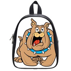 Bulldog-cartoon-illustration-11650862 School Bag (Small)