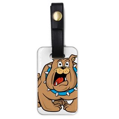 Bulldog-cartoon-illustration-11650862 Luggage Tag (one side)