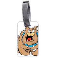 Bulldog-cartoon-illustration-11650862 Luggage Tag (two sides)