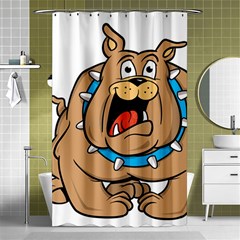 Bulldog-cartoon-illustration-11650862 Shower Curtain 48  x 72  (Small) 