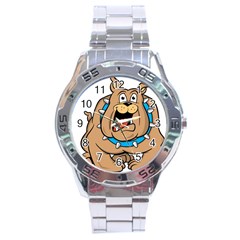 Bulldog-cartoon-illustration-11650862 Stainless Steel Analogue Watch