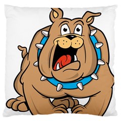 Bulldog-cartoon-illustration-11650862 Large Cushion Case (Two Sides)