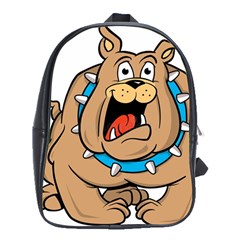 Bulldog-cartoon-illustration-11650862 School Bag (XL)