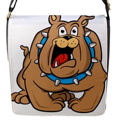 Bulldog-cartoon-illustration-11650862 Flap Closure Messenger Bag (S)