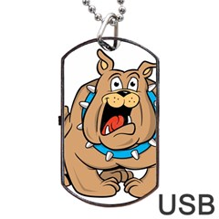 Bulldog-cartoon-illustration-11650862 Dog Tag Usb Flash (two Sides)