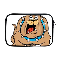 Bulldog-cartoon-illustration-11650862 Apple Macbook Pro 17  Zipper Case by jellybeansanddinosaurs