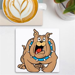 Bulldog-cartoon-illustration-11650862 Uv Print Square Tile Coaster  by jellybeansanddinosaurs