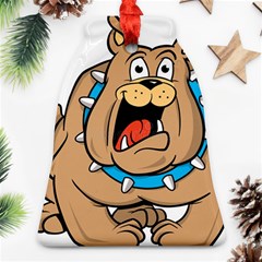 Bulldog-cartoon-illustration-11650862 Bell Ornament (two Sides) by jellybeansanddinosaurs