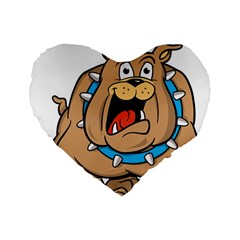 Bulldog-cartoon-illustration-11650862 Standard 16  Premium Heart Shape Cushions