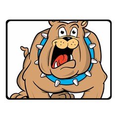 Bulldog-cartoon-illustration-11650862 Double Sided Fleece Blanket (small) 