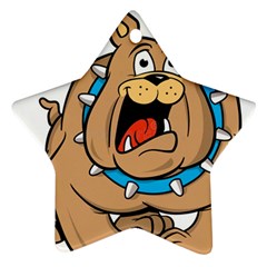 Bulldog-cartoon-illustration-11650862 Ornament (star) by jellybeansanddinosaurs