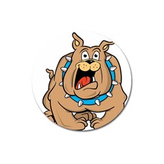 Bulldog-cartoon-illustration-11650862 Magnet 3  (round) by jellybeansanddinosaurs