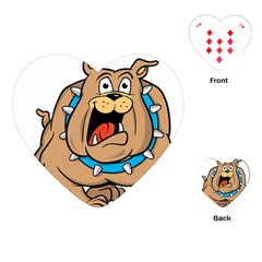 Bulldog-cartoon-illustration-11650862 Playing Cards Single Design (heart) by jellybeansanddinosaurs