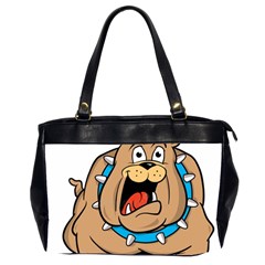 Bulldog-cartoon-illustration-11650862 Oversize Office Handbag (2 Sides) by jellybeansanddinosaurs