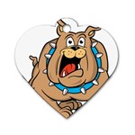 Bulldog-cartoon-illustration-11650862 Dog Tag Heart (One Side) Front