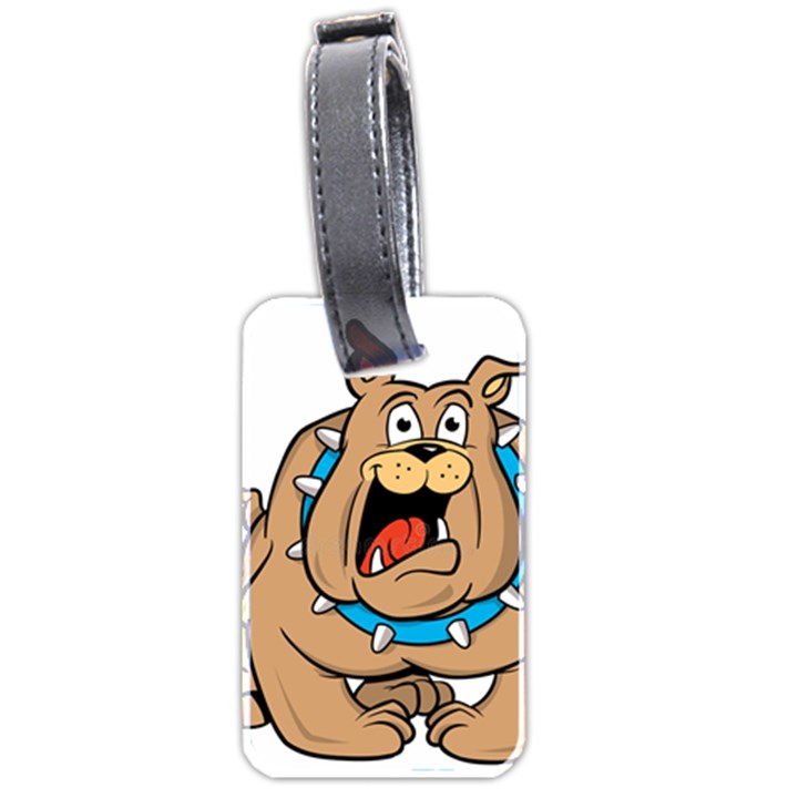 Bulldog-cartoon-illustration-11650862 Luggage Tag (two sides)