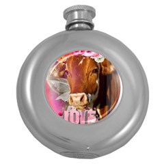 Picsart 22-03-21 13-33-20-883 Round Hip Flask (5 Oz) by jellybeansanddinosaurs