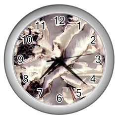 Abstract Wannabe Two Wall Clock (silver) by MRNStudios