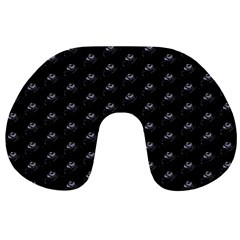 Animal Eyes Close Up Motif Pattern Travel Neck Pillow by dflcprintsclothing