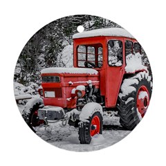 Tractor Parked, Olympus Mount National Park, Greece Ornament (round)