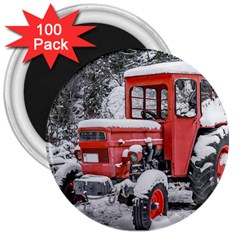 Tractor Parked, Olympus Mount National Park, Greece 3  Magnets (100 Pack)