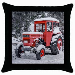 Tractor Parked, Olympus Mount National Park, Greece Throw Pillow Case (black) by dflcprintsclothing