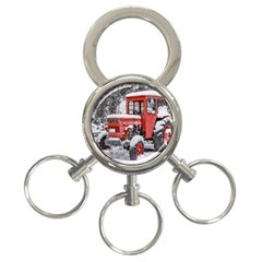 Tractor Parked, Olympus Mount National Park, Greece 3-ring Key Chain by dflcprintsclothing