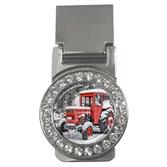 Tractor Parked, Olympus Mount National Park, Greece Money Clips (cz)  by dflcprintsclothing