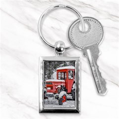 Tractor Parked, Olympus Mount National Park, Greece Key Chain (rectangle)