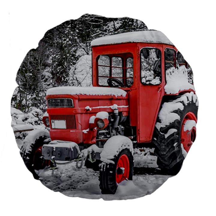 Tractor Parked, Olympus Mount National Park, Greece Large 18  Premium Round Cushions