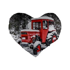 Tractor Parked, Olympus Mount National Park, Greece Standard 16  Premium Heart Shape Cushions by dflcprintsclothing