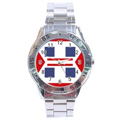 Abstract Pattern Geometric Backgrounds   Stainless Steel Analogue Watch by Eskimos