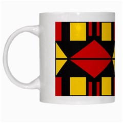 Abstract Pattern Geometric Backgrounds   White Mug by Eskimos