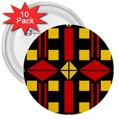 Abstract Pattern Geometric Backgrounds   3  Buttons (10 Pack)  by Eskimos