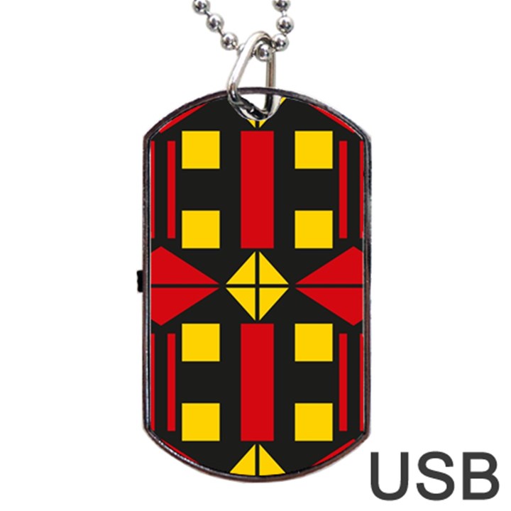 Abstract pattern geometric backgrounds   Dog Tag USB Flash (One Side)