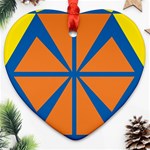 Abstract pattern geometric backgrounds   Heart Ornament (Two Sides) Front